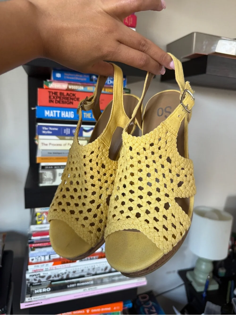 Woven Yellow Wedges
